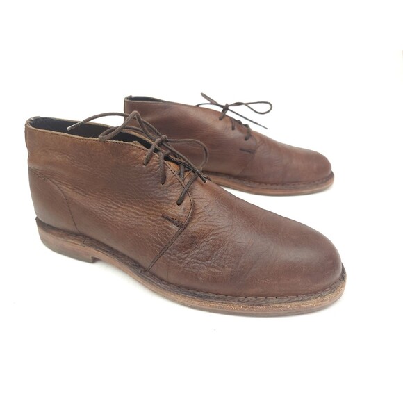 Cole Haan Mens 9 M Glenn Chukka Boots C11777 Brown Pebbled Leather Desert Boots main image 11